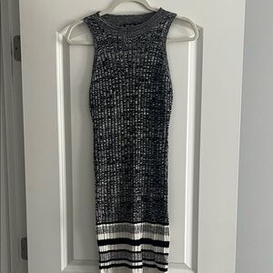 Splendid Black and Gray Knit Midi Dress